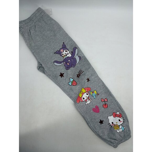 Hello Kitty & Friends Womens L 12-14 Gray Sweatshirt Joggers 2pc Set New - Picture 6 of 7